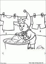 女孩在晒���服简笔画