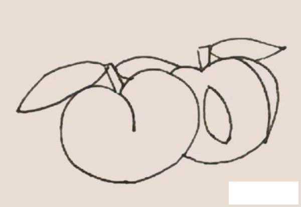 黄桃简笔画图片
