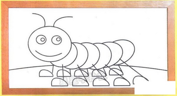毛毛虫简笔画