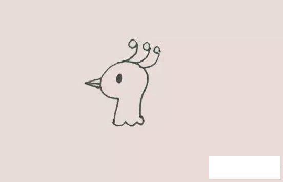 孔雀简笔画