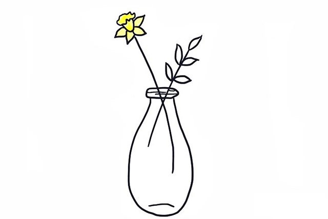 简单的插花简笔画图片