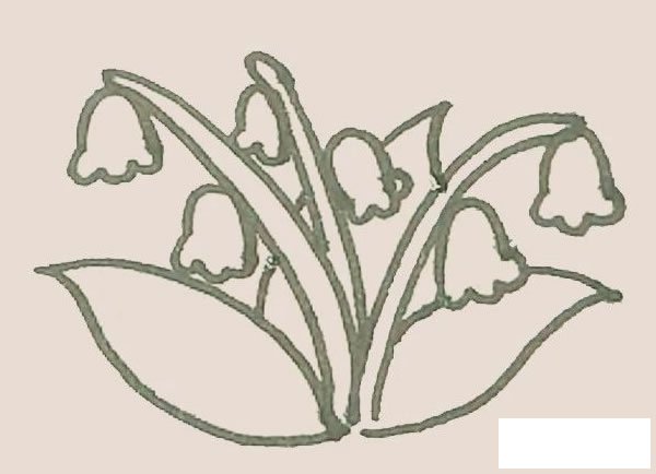 铃兰花简笔画图片