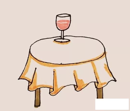 餐桌简笔画