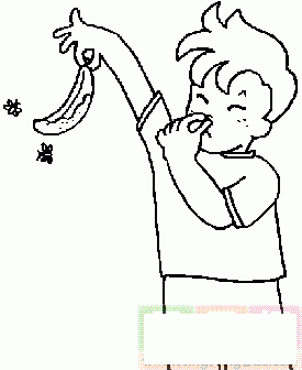 男孩捂着鼻子简笔画