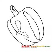 简笔画：被虫吃了的辣椒1