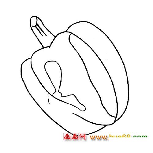 简笔画：被虫吃了的辣椒1