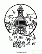 秋天来了树叶落下简笔画