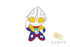 两分钟学会画可爱简单的迪迦奥特曼简笔画