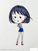 丸子头小女孩  夏日里的小丸子