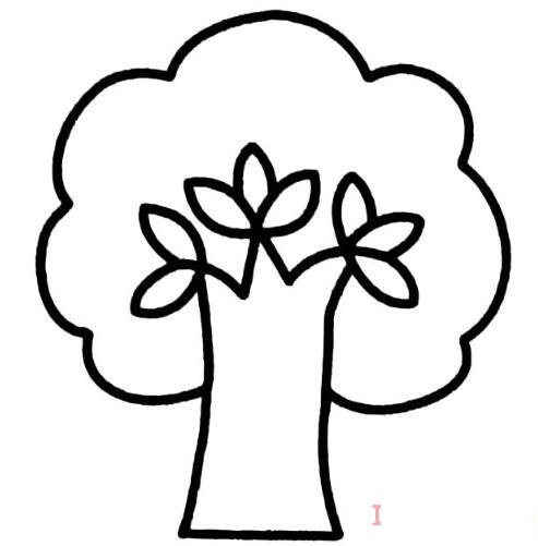 幼儿简笔画卡通大树的画法简单好看