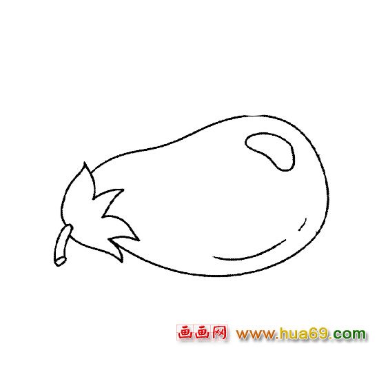 蔬菜简笔画：圆圆的茄子2