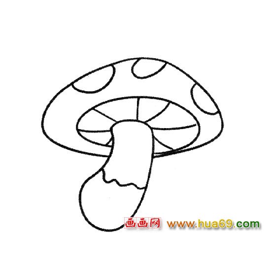 好吃的蘑菇│蔬菜简笔画4