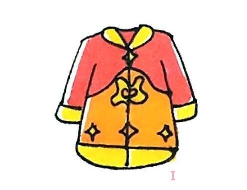 怎么画冬天棉袄简笔画教程涂颜色简单漂亮