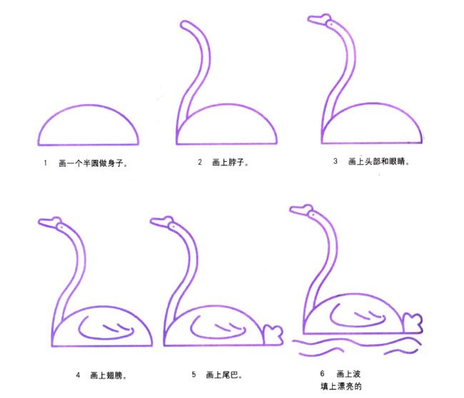 天鹅简笔画步骤图解