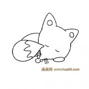 一只可爱的小狐狸简笔画4