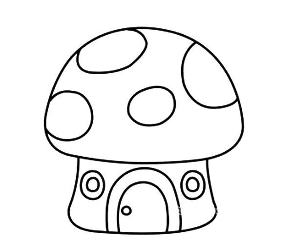 蘑菇屋简笔画
