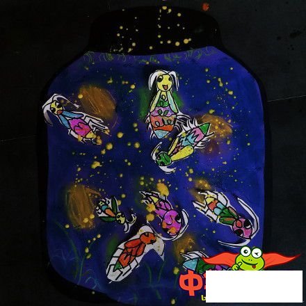 会飞的萤火虫儿童画图片，瓶子里的萤火虫