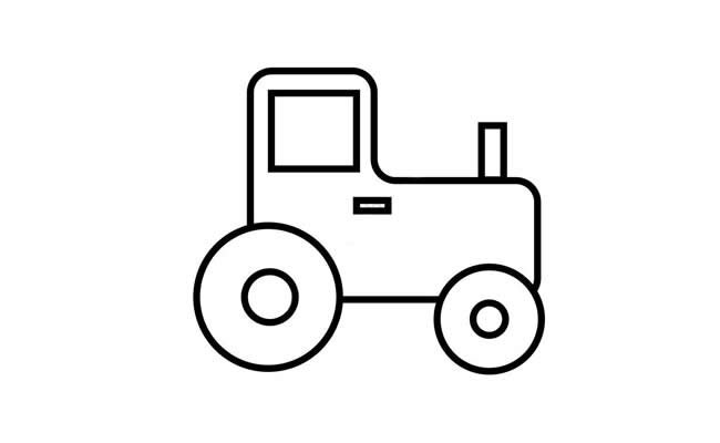 拖拉机简笔画