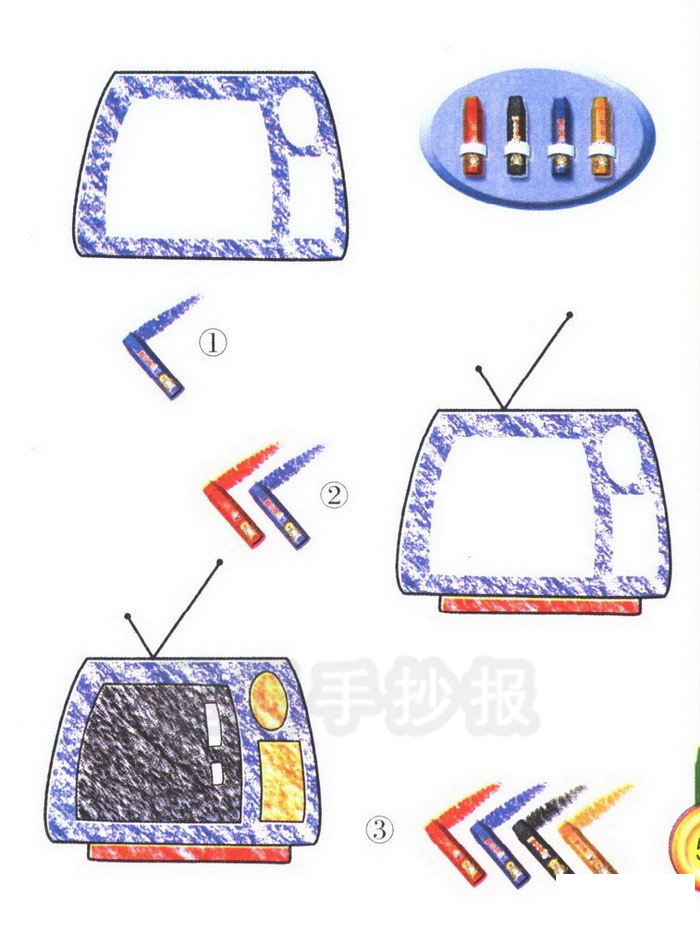电视简笔画图片