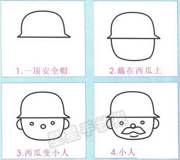 工人头像简笔画