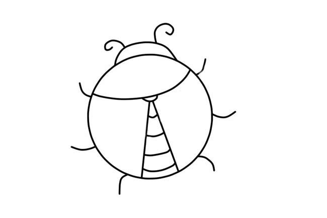 七星瓢虫简笔画步骤图
