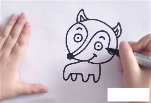 狐狸简笔画步骤图