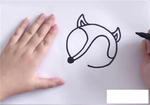 狐狸简笔画步骤图