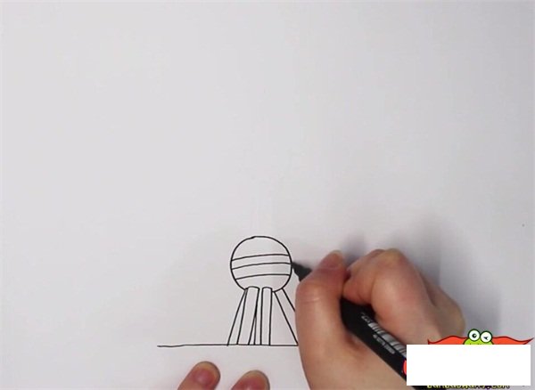 上海东方明珠简笔画