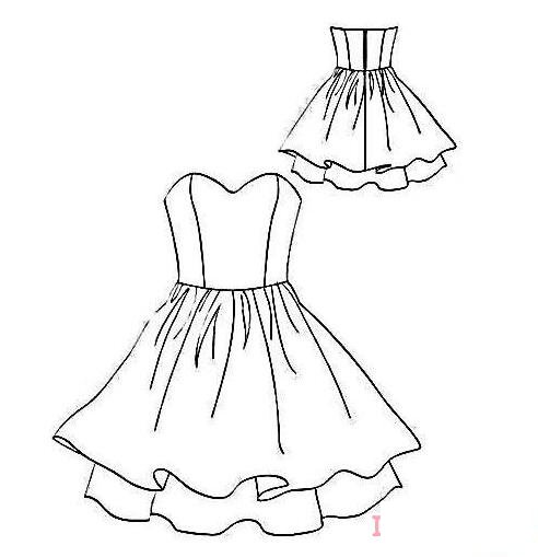 晚礼服怎么画好看 晚礼服简笔画图片