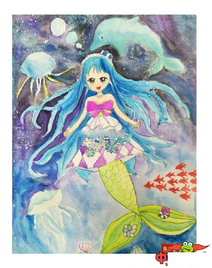 美人鱼绘画图片儿童画，怎么画最漂亮的美人鱼