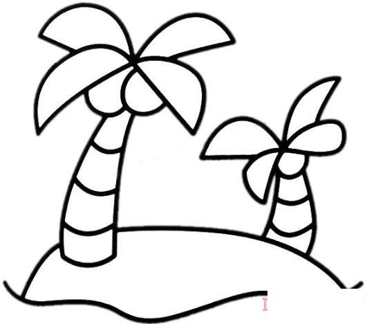 简笔画椰子树涂颜色怎么画简单好看