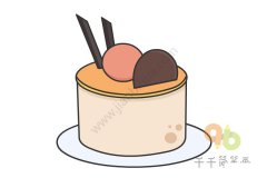 面包蛋糕简笔画图片大全 超简单的画法
