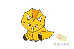 三角龙儿童简笔画