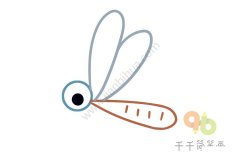 儿童简单画  蜻蜓简笔画步骤图