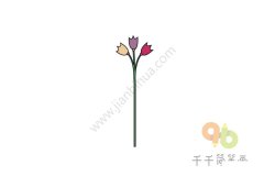 简单的玫瑰花简笔画