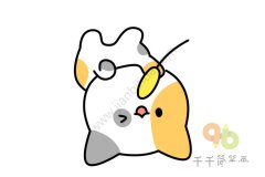 玩耍的小猫简笔画 自己也可以很嗨