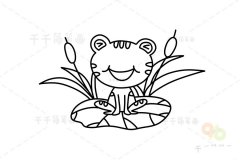 幼儿亲子画 青蛙简笔画