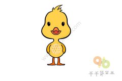 小黄鸭的简笔画画法