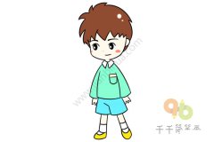 樱桃小丸子大野健一简笔画步骤图
