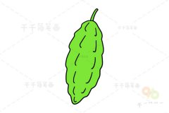 苦瓜简笔画步骤图