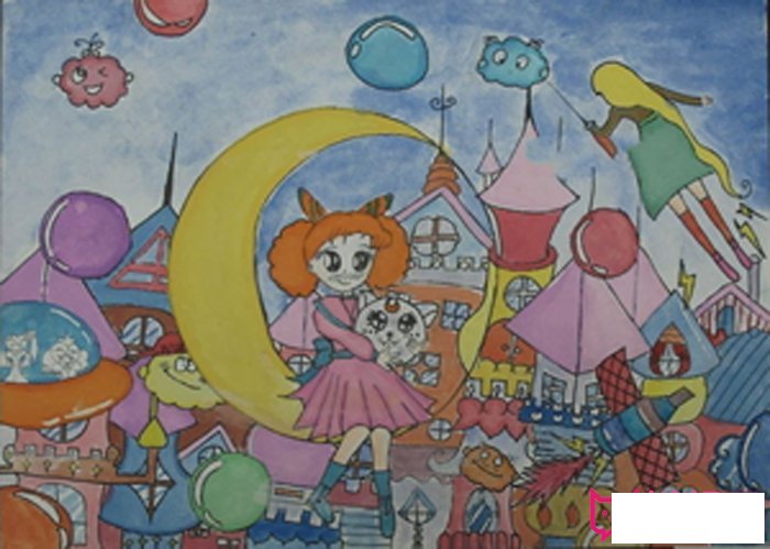 儿童科幻画获奖作品，奇妙世界