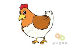 幼儿简笔画鸡的画法