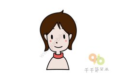 短发女生头像简笔画图片