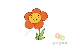 漂亮的花朵简笔画图片
