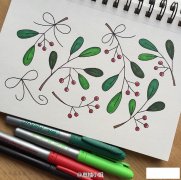 清新花草简笔画