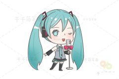 日本虚拟歌手 初音未来简笔画