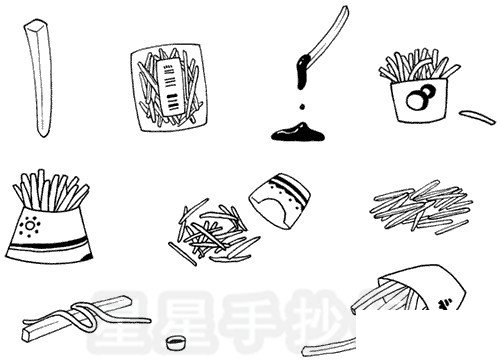 薯条简笔画