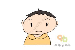 短发婴儿头像简笔画