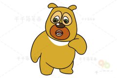 熊出没 熊二简笔画