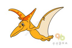 幼儿启蒙画风神翼龙简笔画